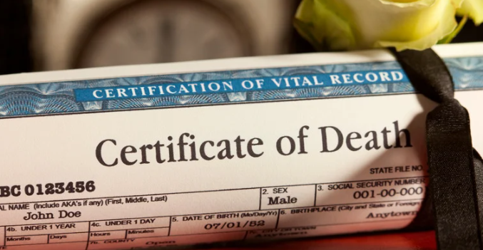 Death certificate